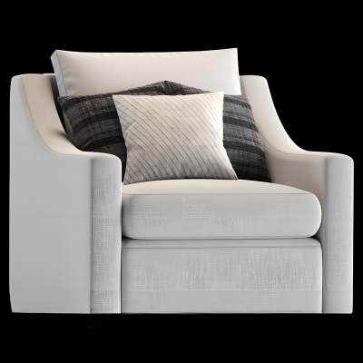 现代单人布艺沙发